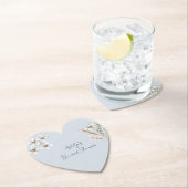  Blauw Wit Vlinder Bloemen Vrijgezellenfeest Kartonnen Onderzetters (Insitu)