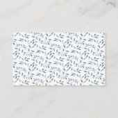 Blauw Wit Wilg bruiloft Dank u kaart toevoegingen (Achterkant)