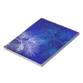 Blauw wit winterpatroon notitieblok (Gedraaid)