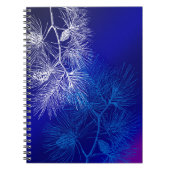 Blauw wit winterpatroon notitieboek (Voorkant)