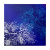 Blauw wit winterpatroon tegeltje (Voorkant)