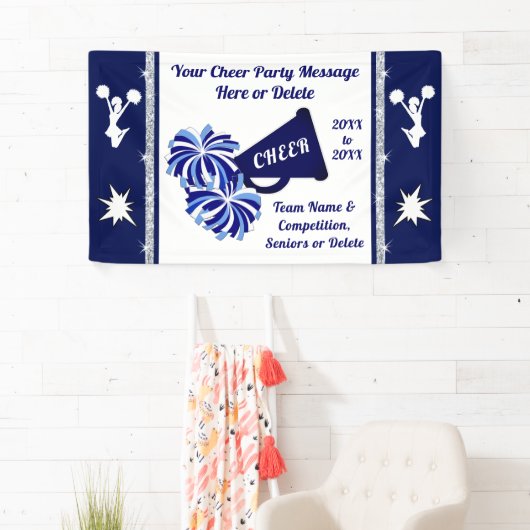 Blauw, wit, zilver, Aangepast, Voorste banners (Insitu)