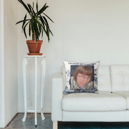 Blauw-wit Zonnebloem Kunst | Foto | Begrafenis Kussen