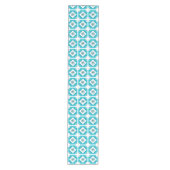 Blauw wit zuidwestelijke grenspatroon medium tafelloper (Voorkant)