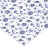 Blauw-witte alloverschelpen tafelkleed (Gekanteld)