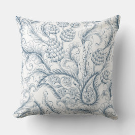 Blauw-witte ananas paradijs kussen