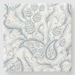 Blauw-witte ananas paradijs stenen onderzetter