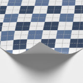 blauw witte argipsplaat cadeaupapier (Hoek)