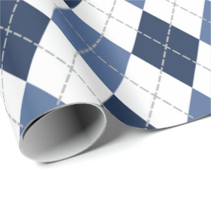 blauw witte argipsplaat cadeaupapier