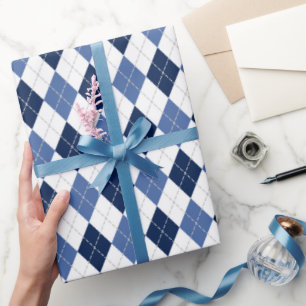 blauw witte argipsplaat cadeaupapier
