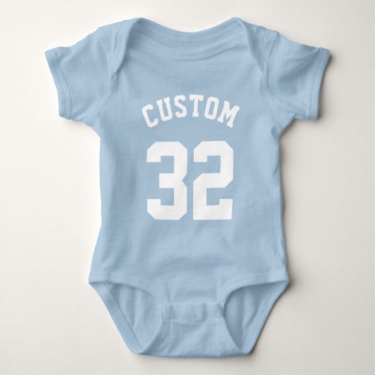 Blauw & Witte Baby | Sport Jersey Design Romper (Voorkant)