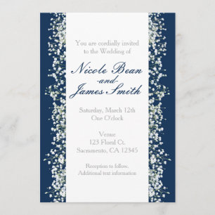 Blauw & Witte Baby's Adem Trouwkaarten Kaart