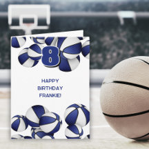 Blauw-witte basketballen Kinderverjaardag