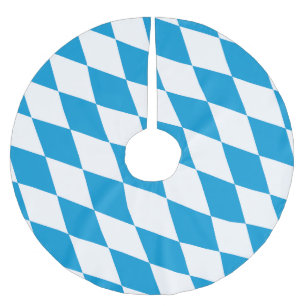 Blauw-witte Beierse Diamant Vlag Patroon Kerstboom Rok