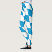 Blauw-witte Beierse Diamant Vlag Patroon Leggings (Links)