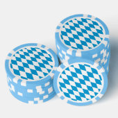 Blauw-witte Beierse Diamant Vlag Patroon Poker Chips (Opstapeling)
