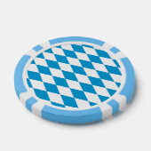 Blauw-witte Beierse Diamant Vlag Patroon Poker Chips (Enkel)