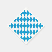 Blauw-witte Beierse Diamant Vlag Patroon Servet (Hoek)