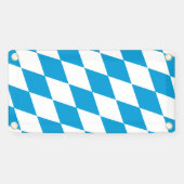 Blauw-witte Beierse Diamant Vlag Patroon Spandoek (Horizontaal)