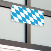 Blauw-witte Beierse Diamant Vlag Patroon Spandoek (Buitenkant Gebouw)