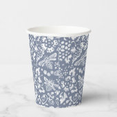 blauw-witte bijen papieren bekers (Rechts)