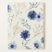 Blauw Witte Bloem Planner (Achterkant)