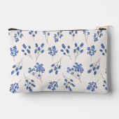 Blauw-witte Bloemen Cosmetische Zak Etui (Achterkant)