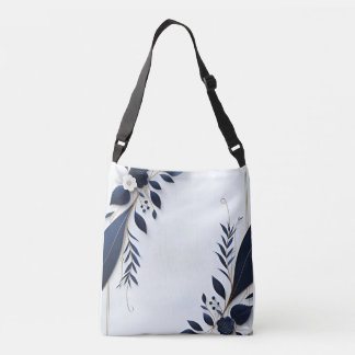 Blauw-witte bloemen/Tas Crossbody Tas
