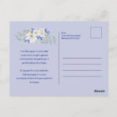 Blauw Witte Bloemige Boho Boog 100ste Verjaardagsf Briefkaart (Achterkant)