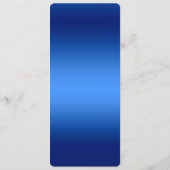 Blauw Witte Bloemversiering Menu (Achterkant)