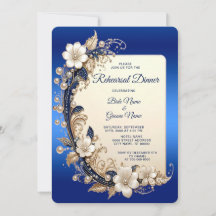 Blauw Witte Bloemversiering Oefenavondeten