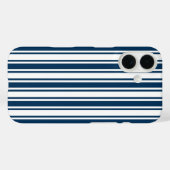 Blauw-witte candy strepen Case-Mate iPhone case (Achterkant (horizontaal))