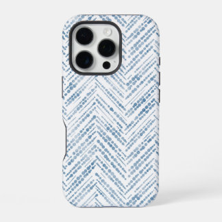 Blauw witte Chevron pijlen kust telefoonhoes iPhone 16 Pro Hoesje