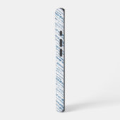 Blauw witte Chevron pijlen kust telefoonhoes iPhone Hoesje (Linkerkant)
