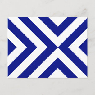 Blauw-witte Chevrons Briefkaart