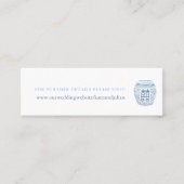 Blauw Witte Chinese Aardewerk Huwelijkswebsite Ins Mini Visitekaartje (Voorkant)