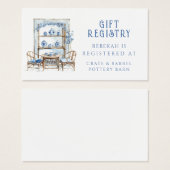 Blauw-witte Chinoiserie | Kaart van cadeauregister (Voorkant /achterkant)