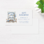 Blauw-witte Chinoiserie | Kaart van cadeauregister (Bureau)