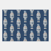 Blauw-witte Chinoiserie Kerst Notenkraker Inpakpapier Vel (Voorkant 3)