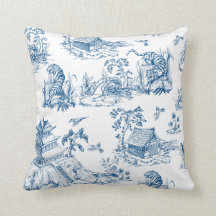 Blauw-witte Chinoiserie Pillow