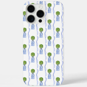  blauw-witte Chinoiserie Topiary iPhone 16 Pro Max Hoesje