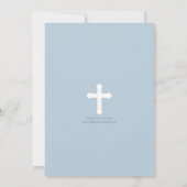 Blauw | Witte Choo Train Boy Baptisme Kaart (Achterkant)