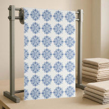 Blauw Witte Cottagecore Franse Landelijke Bloemend