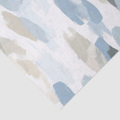 Blauw Witte Crème Abstract Trouwen Tissuepapier (Detail)