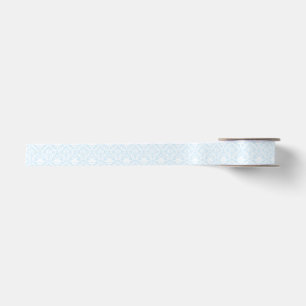 Blauw & Witte Damast - Elegante Bloemen Lint