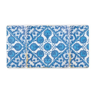 Blauw Witte Delft Korenbloem Labels