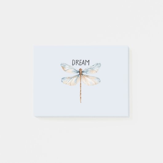 Blauw Witte Droom Libel Post-it® Notes (Voorkant)