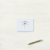 Blauw Witte Droom Libel Post-it® Notes (Op bureau)