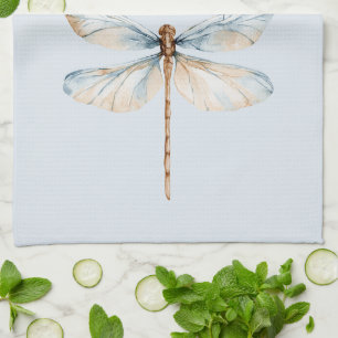 Blauw Witte Droom Libel Verjaardag Theedoek