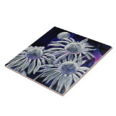 Blauw-witte Floral Tegeltje (Zijkant)